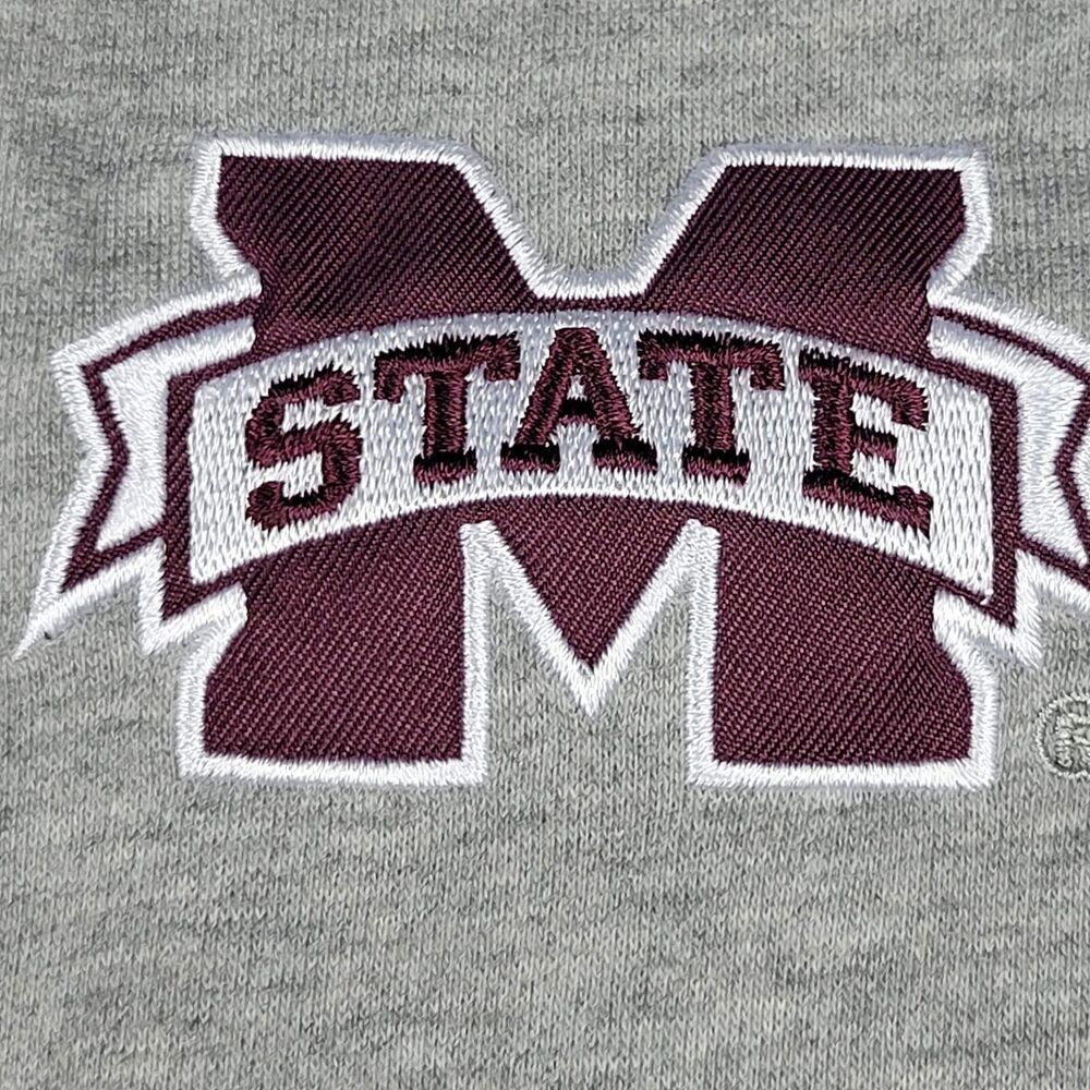 Mississippi State Bulldogs Mens L Sweatshirt Colosseum Arch & Logo 3.0 Full Zip - Picture 4 of 15